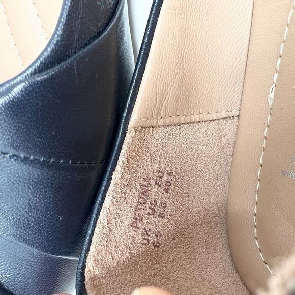 Hotter Petunia Pumps Womens 8.5 Navy Blue Slip-On Wedge Heel Round Toe - Picture 9 of 10